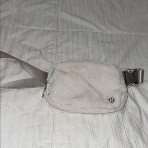 lululemon athletica White Fleece Crossbody Bag
